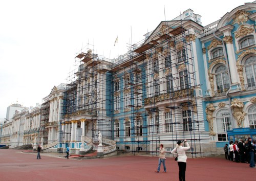 In Russia, things are often under repair, including the palaces.